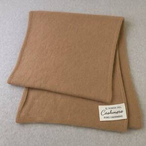Il Forte del Cashmere 100% Pure Cashmere Scarf Camel Brown Made in Italy
